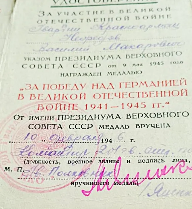 5 Медаль за Победу на Германией