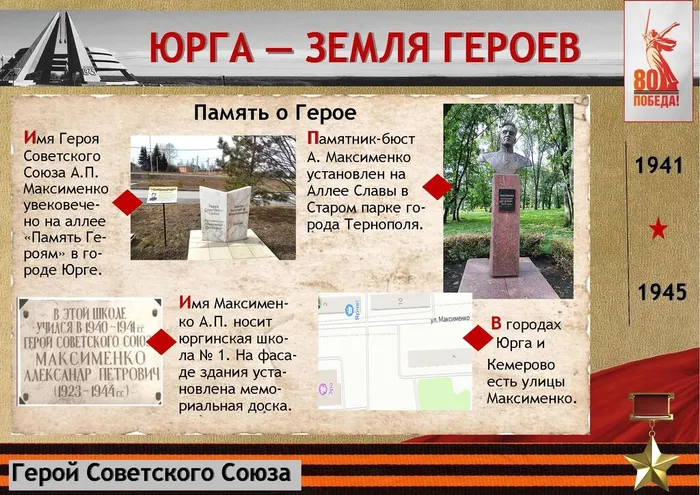«Юрга – земля Героев»: Максименко Александр Петрович