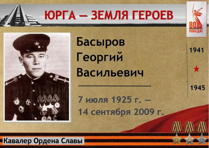 «Юрга – земля Героев»: Басыров Георгий Васильевич