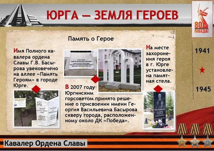 «Юрга – земля Героев»: Басыров Георгий Васильевич